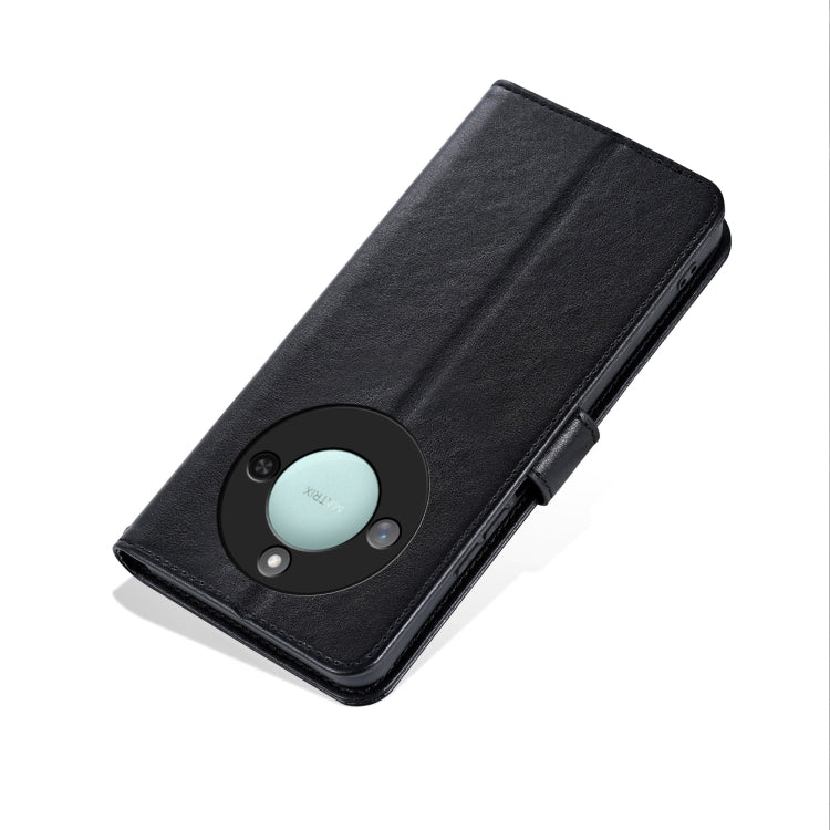 Étui portefeuille en cuir texturé en peau de mouton AZNS pour For Honor X60 (noir)