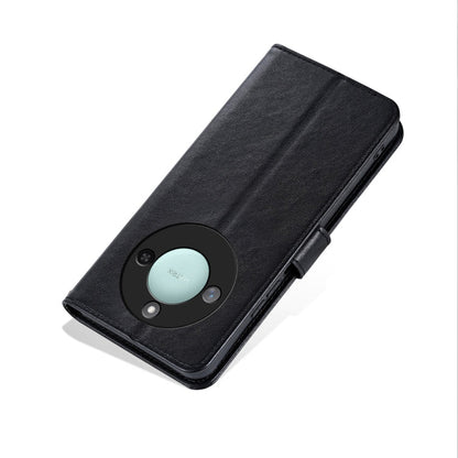 Étui portefeuille en cuir texturé en peau de mouton AZNS pour For Honor X60 (noir)