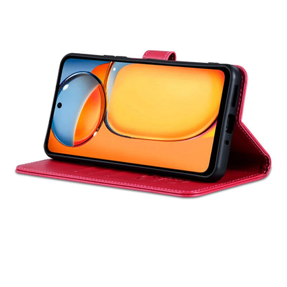 For Honor X60 AZNS Sheepskin Texture Flip Leather Phone Case(Red)