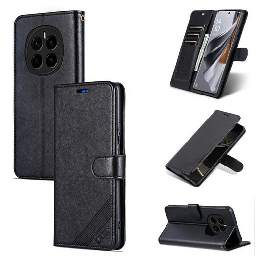 Pour étui de téléphone en cuir rabattable For Honor Magic7 AZNS texture peau de mouton (noir)
