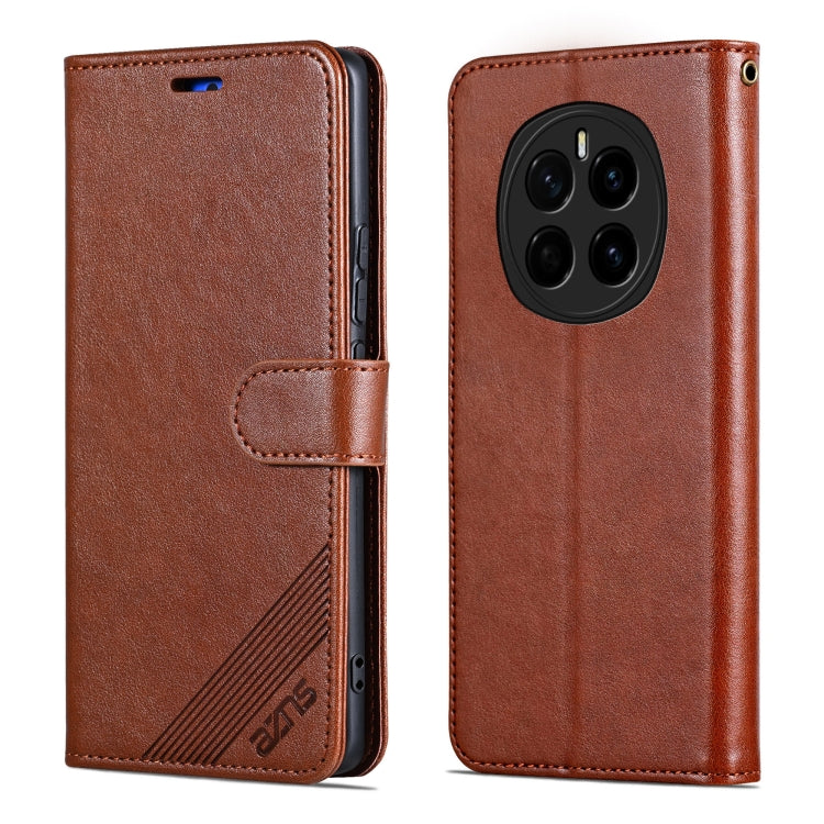 For Honor Magic7 AZNS Sheepskin Texture Flip Leather Phone Case(Brown)
