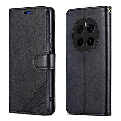 For Honor Magic7 Pro AZNS Sheepskin Texture Flip Leather Phone Case(Black)