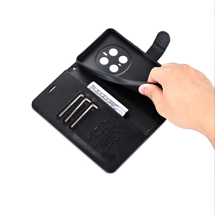 For Honor Magic7 Pro AZNS Sheepskin Texture Flip Leather Phone Case(Black)