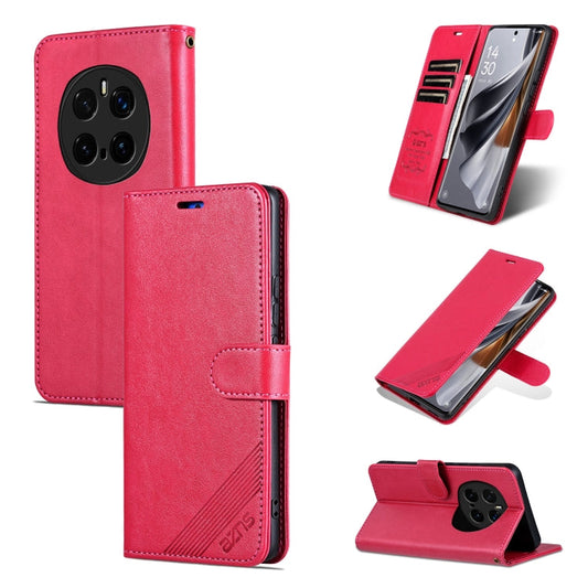 Pour la coque de téléphone en cuir à rabat texturé en peau de mouton AZNS For Honor Magic7 Pro (rouge)