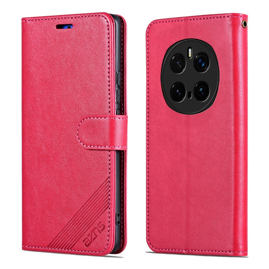 Pour la coque de téléphone en cuir à rabat texturé en peau de mouton AZNS For Honor Magic7 Pro (rouge)
