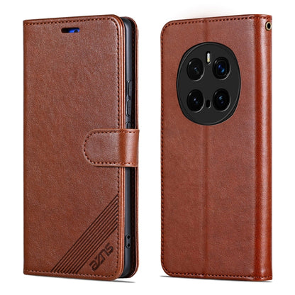 For Honor Magic7 Pro AZNS Sheepskin Texture Flip Leather Phone Case(Brown)
