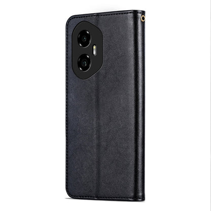 For Honor 300 AZNS Sheepskin Texture Flip Leather Phone Case(Black)