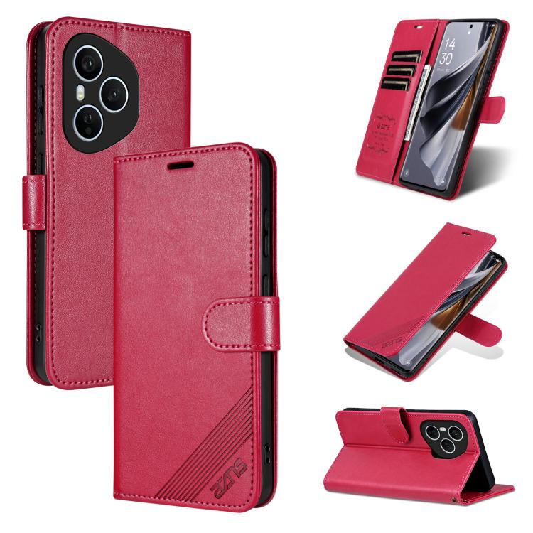 For Honor 400 Pro Global 160.8mm AZNS Sheepskin Texture Flip Leather Phone Case(Red)