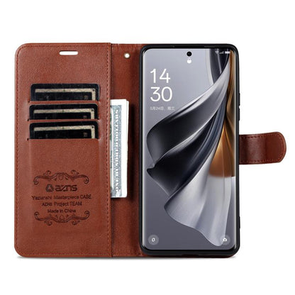 For Honor 400 Pro Global 160.8mm AZNS Sheepskin Texture Flip Leather Phone Case(Brown)