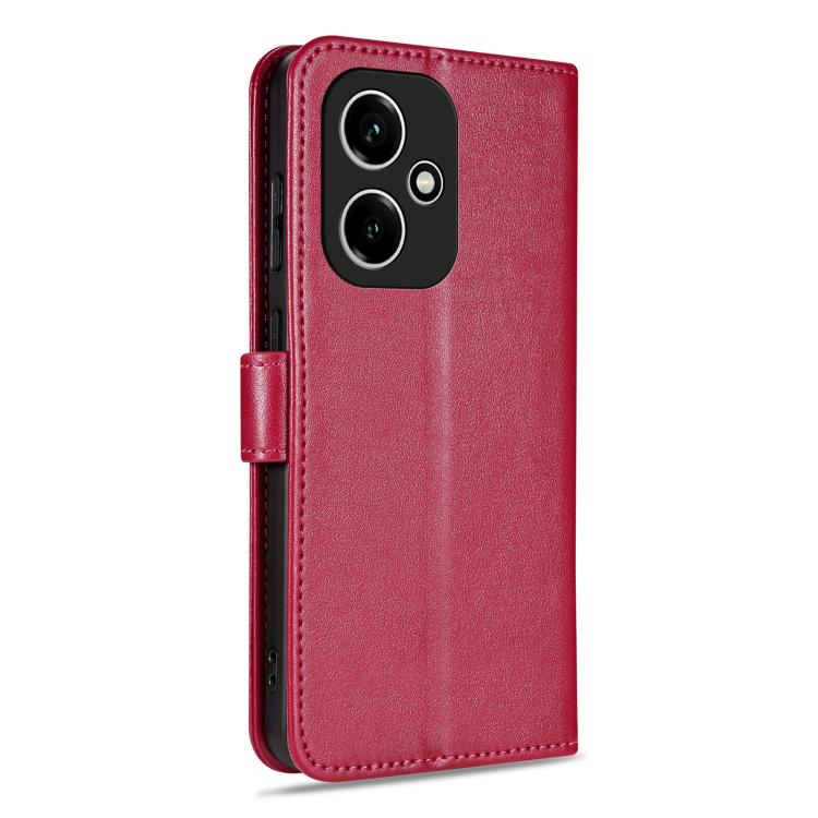 Pour Honor 400 Global 156,5mm AZNS Étui portefeuille en cuir texturé peau de mouton (rouge)