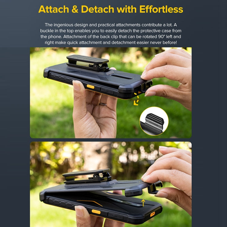 For Ulefone Armor X12 Pro Ulefone Back Clip Phone Case with Carabiner(Black)