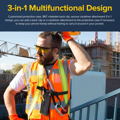 For Ulefone Armor X12 Pro Ulefone Back Clip Phone Case with Carabiner(Black)