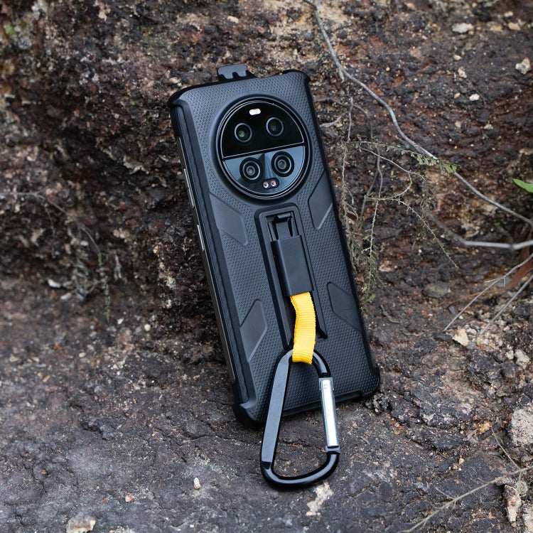 For Ulefone Armor 23 Ultra Ulefone Back Clip Phone Case with Carabiner(Black)