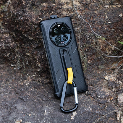 For Ulefone Armor 23 Ultra Ulefone Back Clip Phone Case with Carabiner(Black)