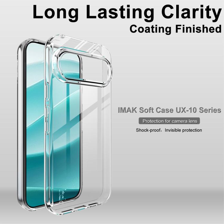 Pour Google Pixel 10 / Pixel 10 Pro Coque de téléphone en TPU antichoc transparente de la série IMAK UX-10 (Transparent)