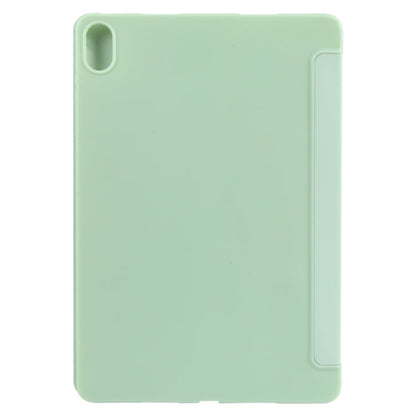 For Huawei MatePad SE 11 GEBEI 3-folding Holder Shockproof Flip Leather Tablet Case(Green)