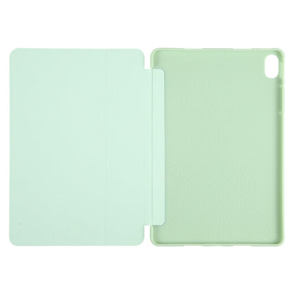 For Huawei MatePad SE 11 GEBEI 3-folding Holder Shockproof Flip Leather Tablet Case(Green)