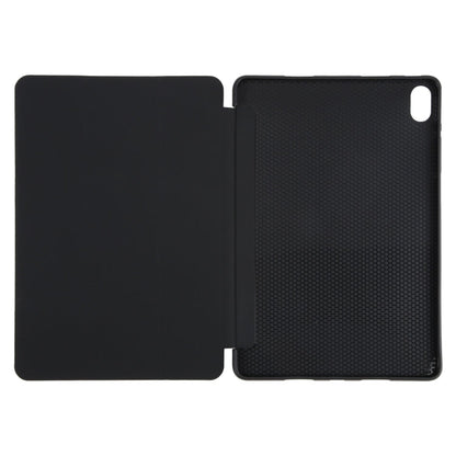 For Huawei MatePad SE 11 GEBEI 3-folding Holder Shockproof Flip Leather Tablet Case(Black)
