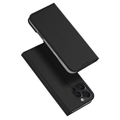 For iPhone 16 Pro DUX DUCIS Skin Pro Series Flip Leather Phone Case(Black)