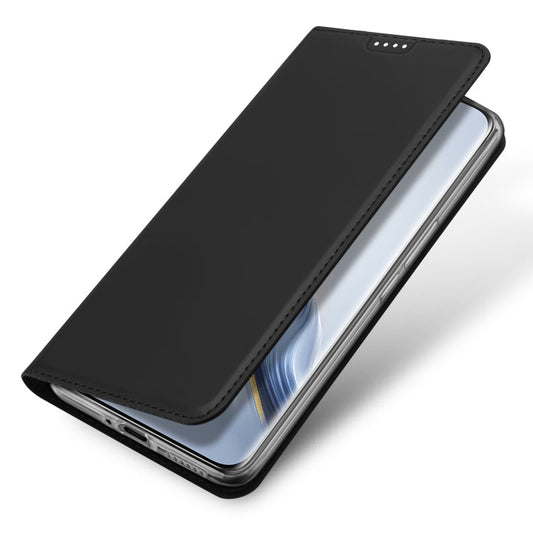 Pour Honor Magic6 DUX DUCIS Skin Pro Series Étui de téléphone en cuir à rabat (Noir)