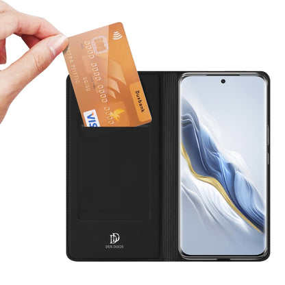 Pour Honor Magic6 DUX DUCIS Skin Pro Series Étui de téléphone en cuir à rabat (Noir)
