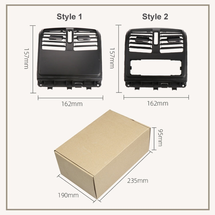 For Mercedes-Benz CLS W218 Car Rear Air Conditioner Air Outlet Panel 21883004547M91, Style:High Version(Grey White)