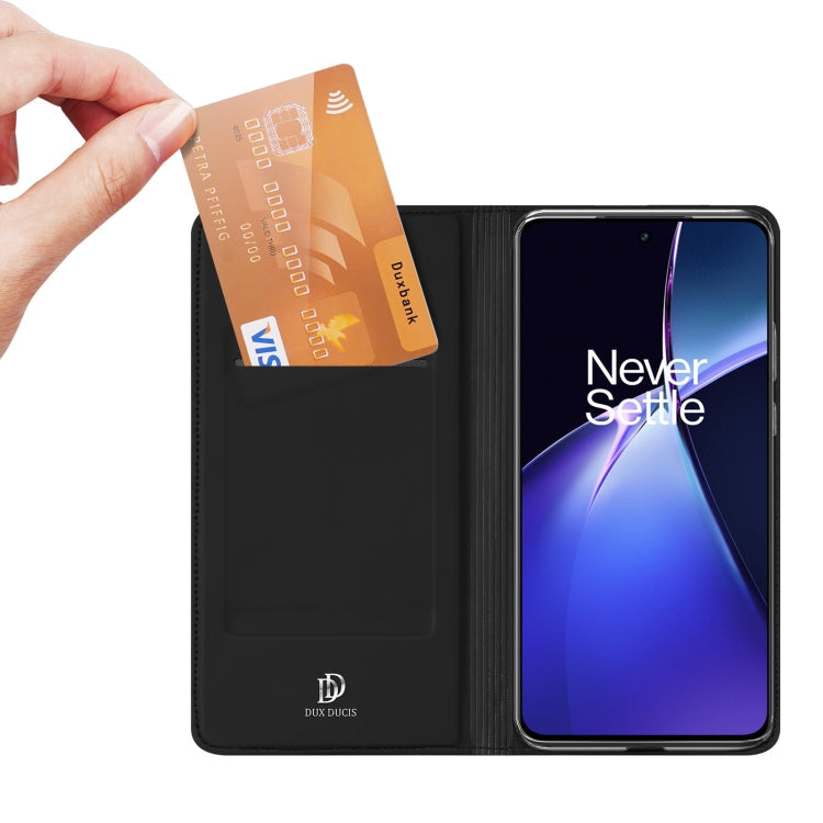 For OnePlus Nord CE4 / OPPO K12 DUX DUCIS Skin Pro Series Horizontal Flip Phone Leather Case(Black)