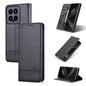 For Xiaomi 14 AZNS Magnetic Calf Texture Flip Leather Phone Case(Black)