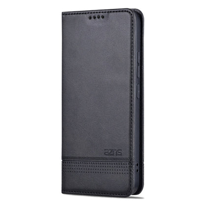 For Xiaomi 14 AZNS Magnetic Calf Texture Flip Leather Phone Case(Black)