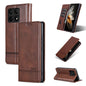 Pour Xiaomi Redmi K70/K70 Pro Étui de téléphone en cuir à rabat texturé magnétique AZNS (Marron Foncé)