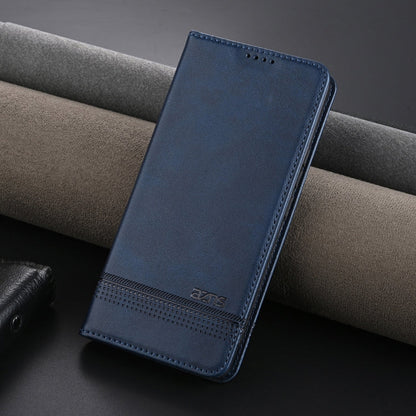 For Xiaomi Redmi K70E AZNS Magnetic Calf Texture Flip Leather Phone Case(Dark Blue)