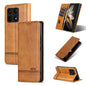 For Xiaomi Redmi K70E AZNS Magnetic Calf Texture Flip Leather Phone Case(Light Brown)