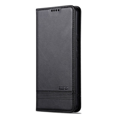 For Xiaomi Redmi Note 13 Pro 4G AZNS Magnetic Calf Texture Flip Leather Phone Case(Black)