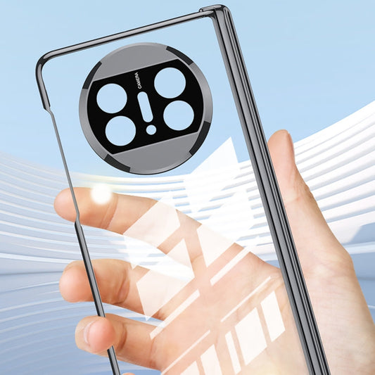 For Huawei Mate X3 GKK Integrated Hinge Folding Phone Case with Holder(Silver)