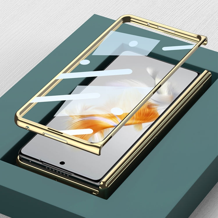 For Huawei Mate X3 GKK Integrated Plating Hinge Folding Phone Case(Black)