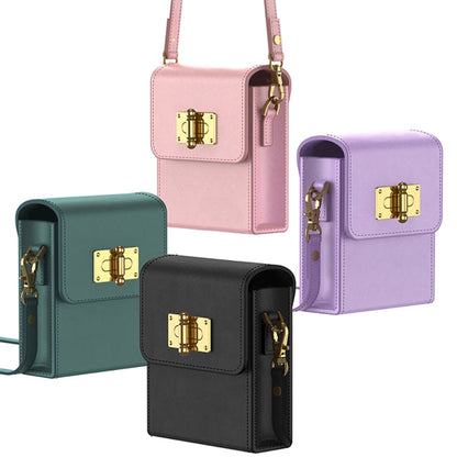 For Samsung Galaxy Z Flip5 GKK Plain Weave Mini Backpack Slim Phone Case with Ring(Purple)