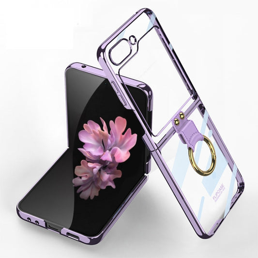 For Samsung Galaxy Z Flip6 / Flip7 FE GKK Electroplating Phone Case with Ring(Purple)