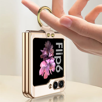 For Samsung Galaxy Z Flip6 / Flip7 FE GKK Electroplating Phone Case with Ring(Purple)