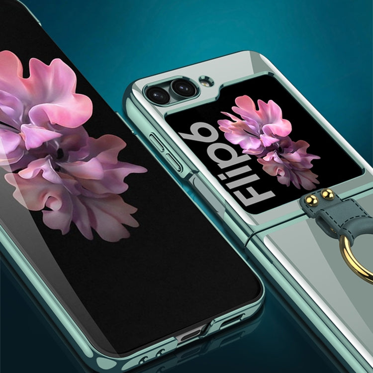 For Samsung Galaxy Z Flip6 / Flip7 FE GKK Electroplating Phone Case with Ring(Blue)
