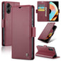 For Realme 10 Pro 5G CaseMe 023 Butterfly Buckle Litchi Texture RFID Anti-theft Leather Phone Case(Wine Red)