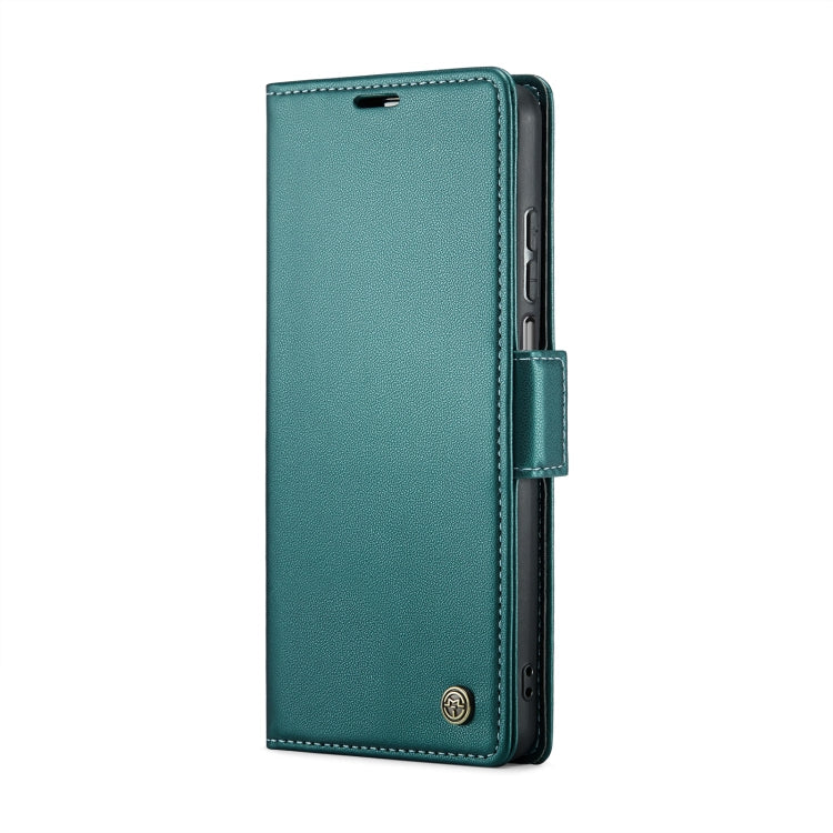 For Realme 10 Pro 5G CaseMe 023 Butterfly Buckle Litchi Texture RFID Anti-theft Leather Phone Case(Pearly Blue)