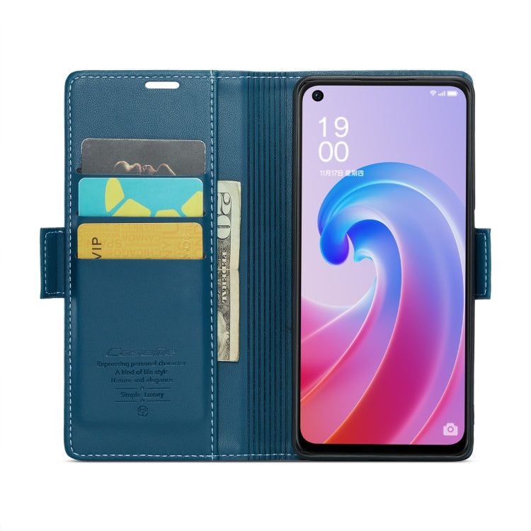 For Realme 9i 4G CaseMe 023 Butterfly Buckle Litchi Texture RFID Anti-theft Leather Phone Case(Blue)