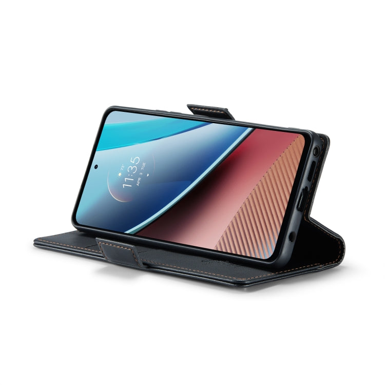 For Motorola Moto G Stylus 5G 2023 CaseMe 023 Butterfly Buckle Litchi Texture RFID Anti-theft Leather Phone Case(Black)