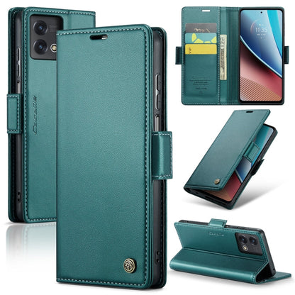 For Motorola Moto G Stylus 5G 2023 CaseMe 023 Butterfly Buckle Litchi Texture RFID Anti-theft Leather Phone Case(Pearly Blue)