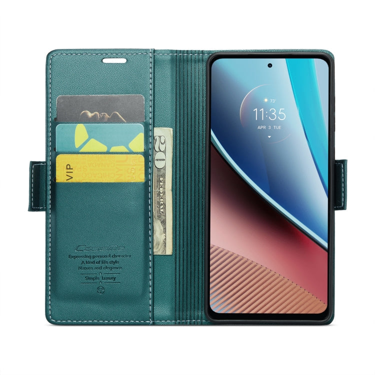 For Motorola Moto G Stylus 5G 2023 CaseMe 023 Butterfly Buckle Litchi Texture RFID Anti-theft Leather Phone Case(Pearly Blue)