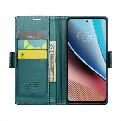 For Motorola Moto G Stylus 5G 2023 CaseMe 023 Butterfly Buckle Litchi Texture RFID Anti-theft Leather Phone Case(Pearly Blue)