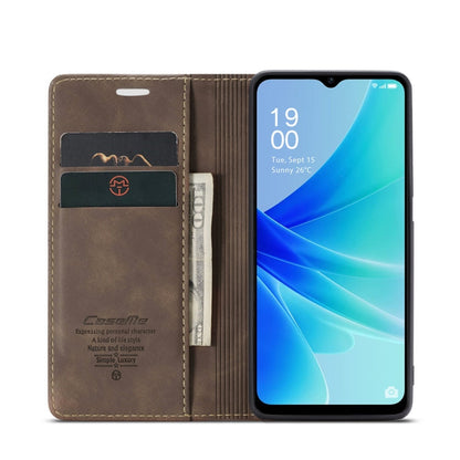 For OPPO A57 4G Global/A57S 4G Global/A77 4G Global CaseMe 013 Multifunctional Horizontal Flip Leather Phone Case(Coffee)