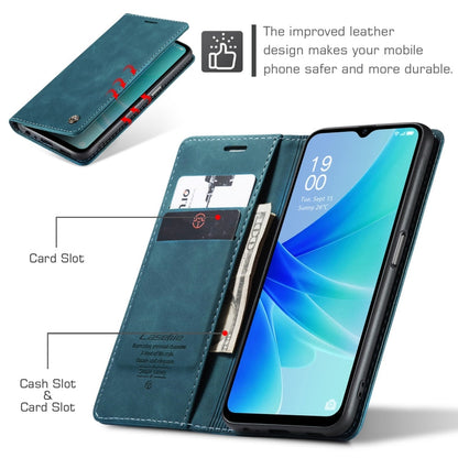 For OPPO A57 4G Global/A57S 4G Global/A77 4G Global CaseMe 013 Multifunctional Horizontal Flip Leather Phone Case(Blue)