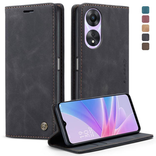 For OPPO A78 5G Global / A1X 5G CaseMe 013 Multifunctional Horizontal Flip Leather Phone Case(Black)