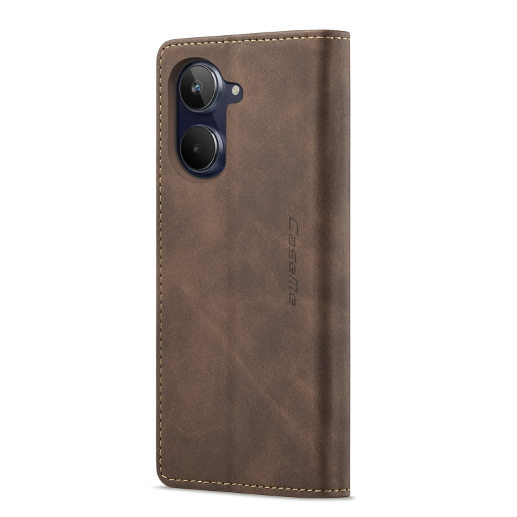For Realme 10 4G CaseMe 013 Multifunctional Horizontal Flip Leather Phone Case(Coffee)